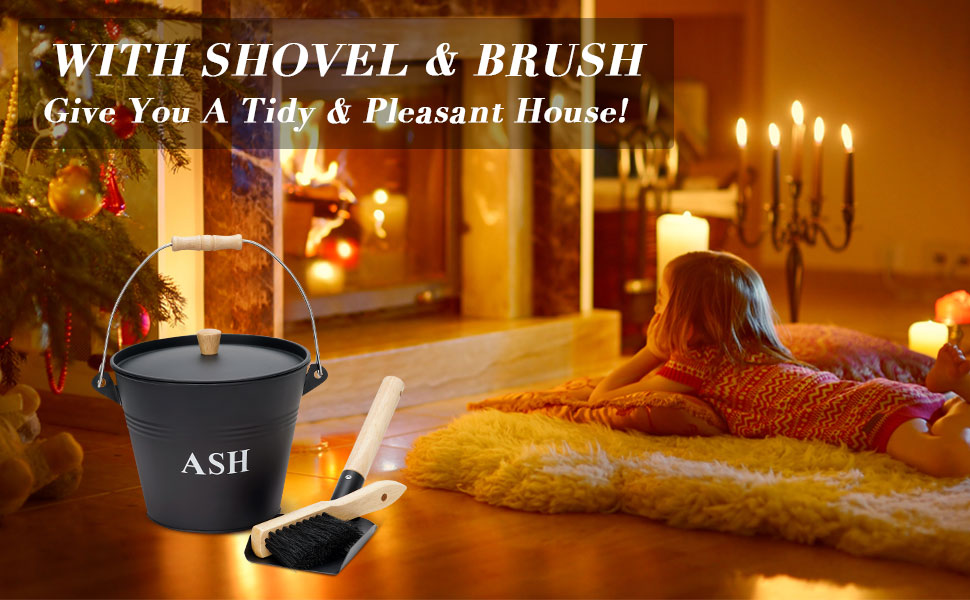 Watch Fireplace Ash Bucket with Shovel and Brush on Amazon Live