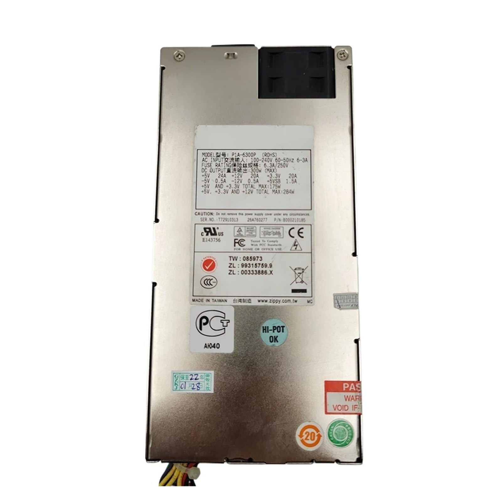 Zasilacz P1A-6300P 1U 300 W 1U