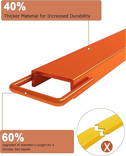 Miniatura 9 de Extensión de horquilla de palé, 4.5 pulgadas de ancho y 60 pulgadas de largo 4600 libras máximo extensiones de plataforma de acero resistente para