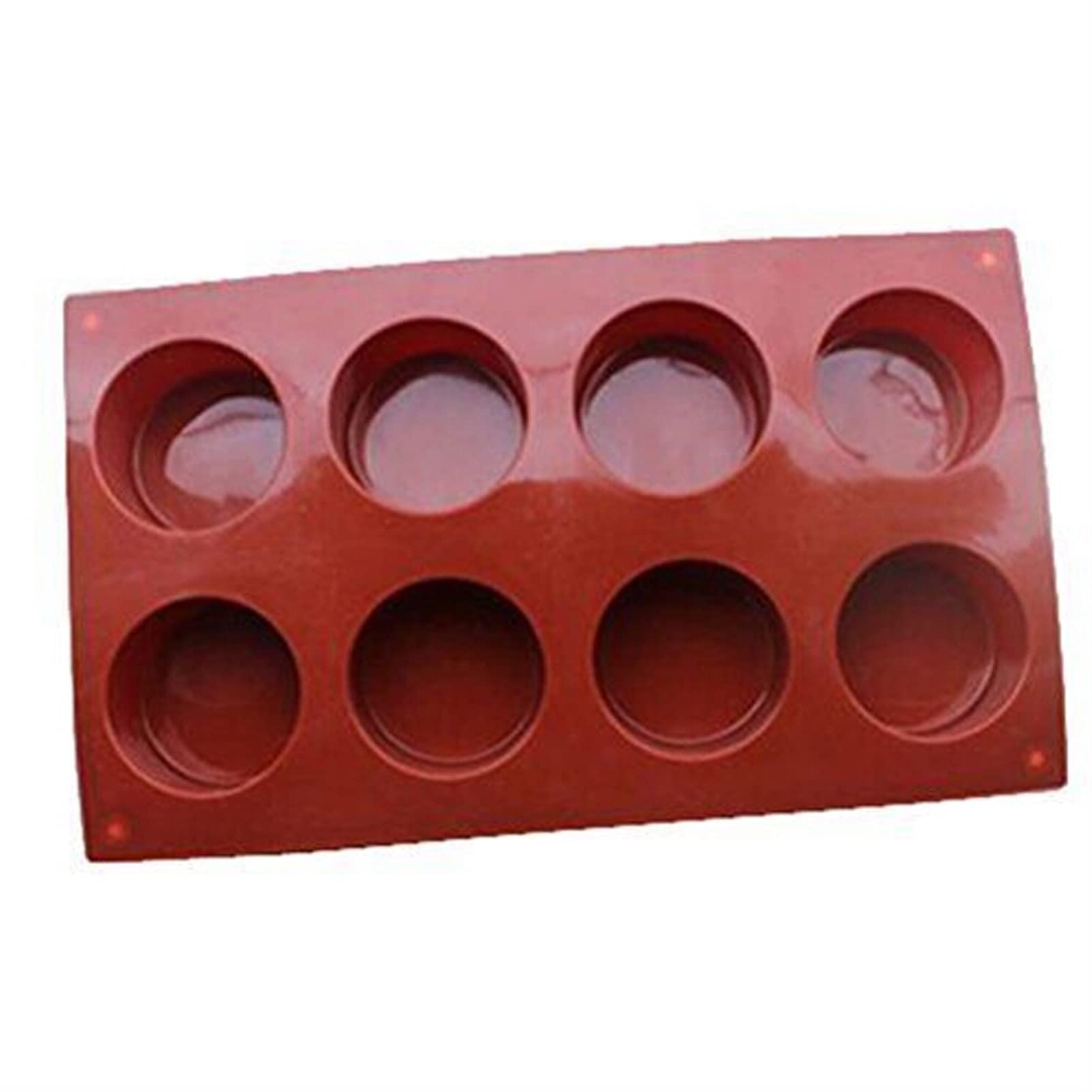 CAREG 8 Fori Rotondi Torta in Silicone Stampo 3D Fatti a Mano Cupcake Gelatina Biscotto Mini Muffin Sapone Make Fai da Te Strumenti di Cottura