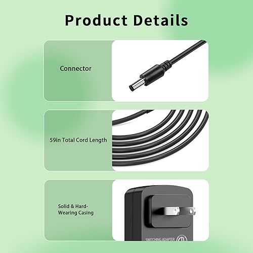 Miniatura 5 de Cargador de cable de alimentación de 19 V para Onyx Studio 7 6 5 4 3 2 1 Reemplazo de altavoz Adaptador de CA de 19 V para ESX2567Q NSA40ED-190200
