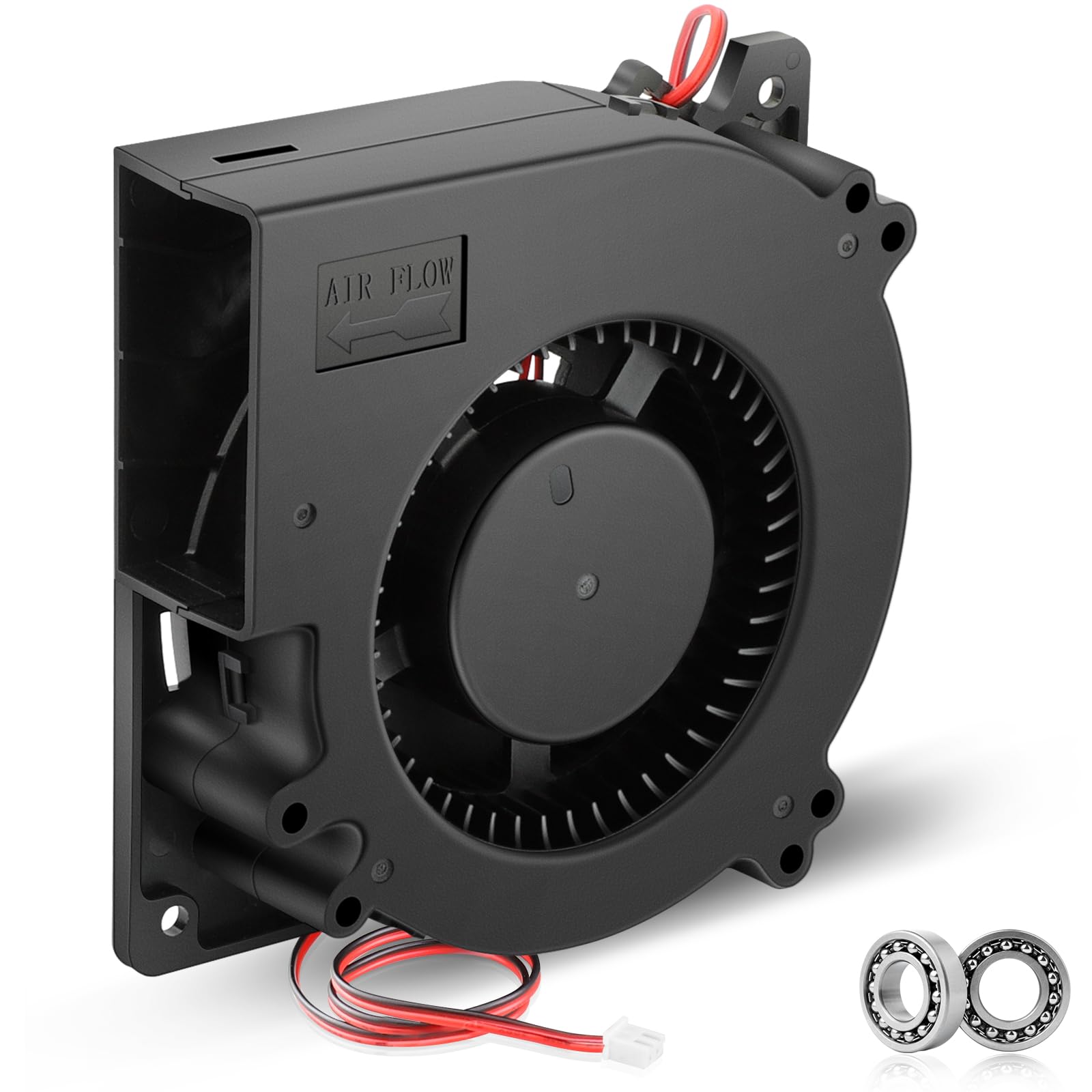120mm × 32mm Dual Ball 12V Blower Fan Brushless Squirrel Cage Centrifugal Fan for DIY Computer Amplifier Electronics Exhaust Inflatable Projects