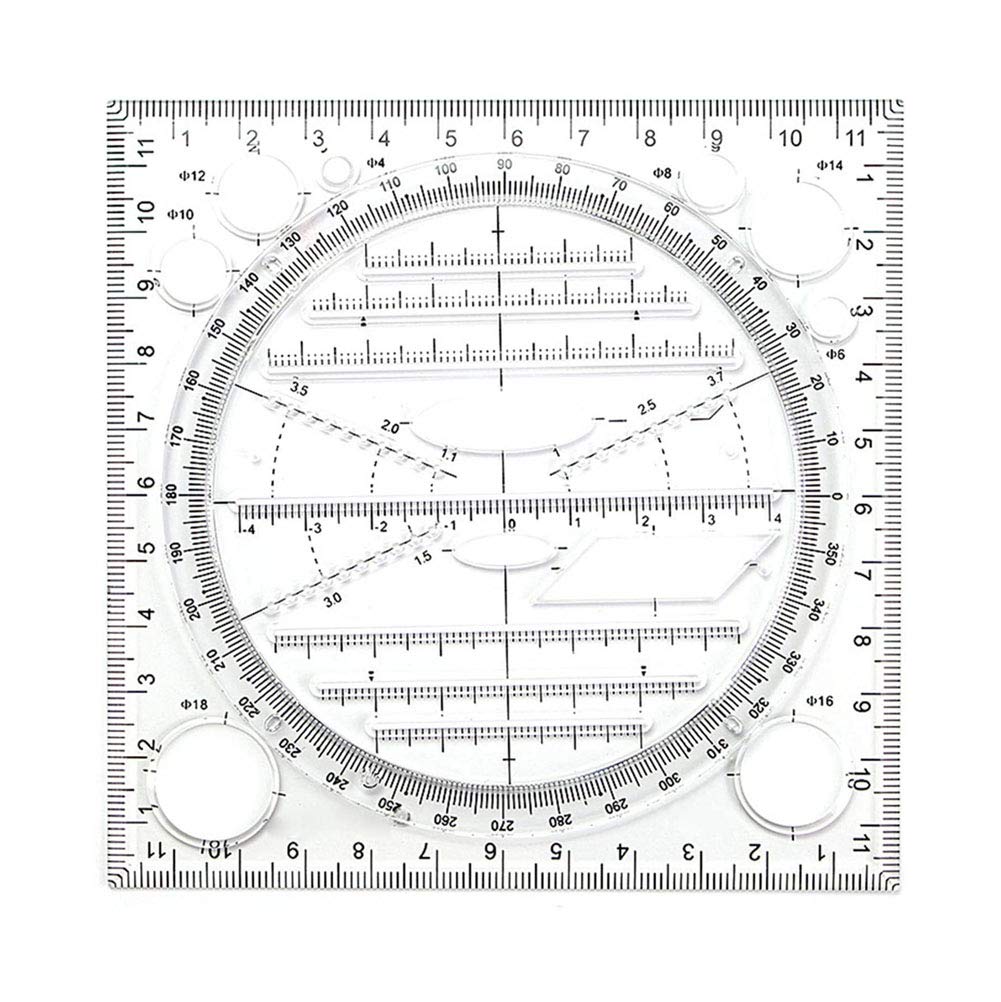 Buy Fast Drawing Ruler, Drawing Ruler, Draw Round Ruler, Transparent