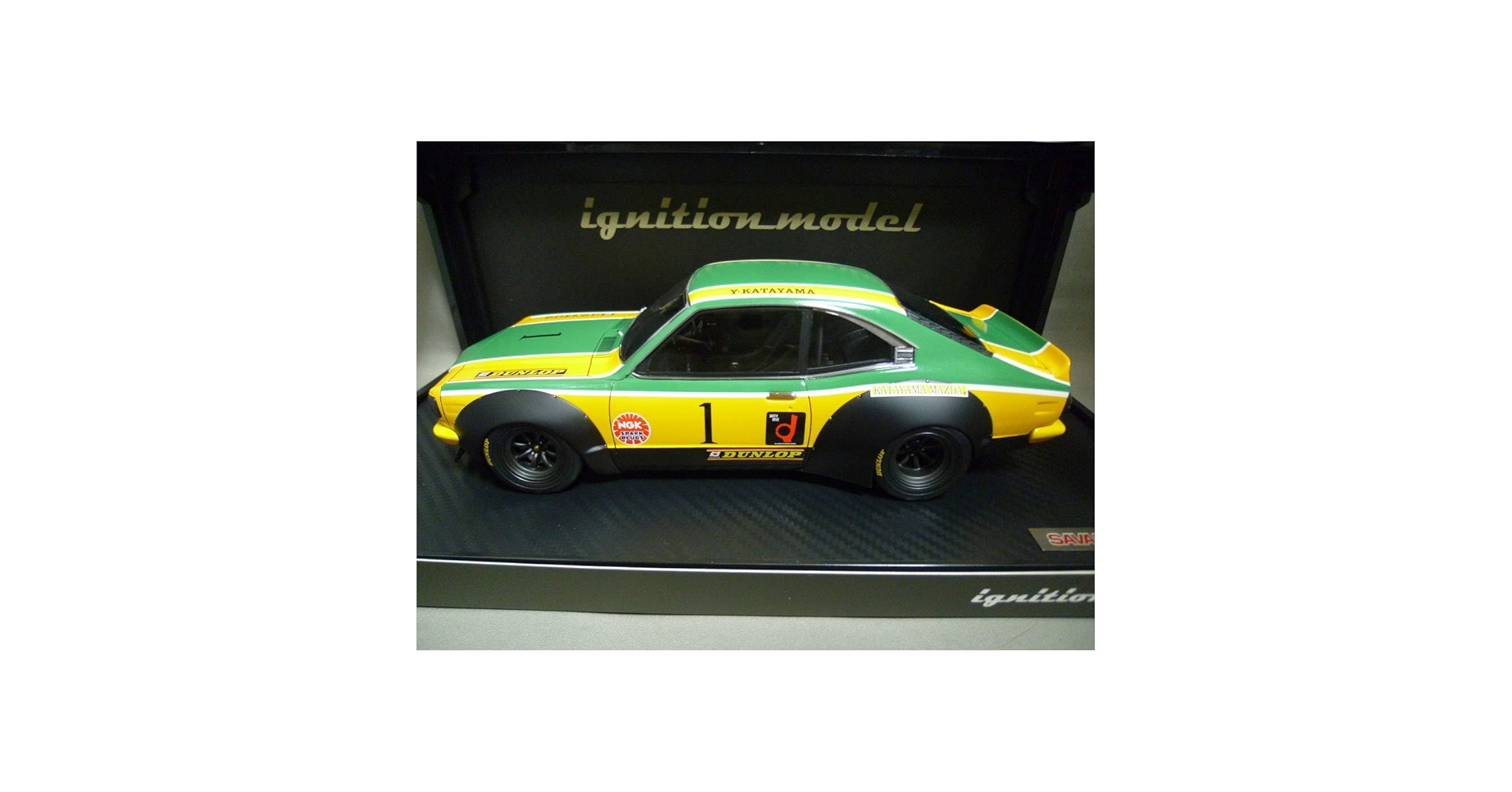 イグニッションモデル　1/18 MAZDA サバンナRX-3 レーシングイエロー イグニッションモデル 1/18 MAZDA サバンナRX-3 レーシング