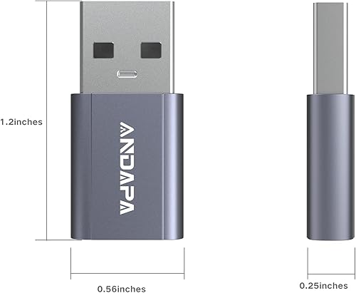 Miniatura 6 de ANDAPA Adaptador USB C hembra a USB macho (paquete de 2), adaptador C a USB para iPhone 12 13 14 Mini Pro Max, Airpods iPad Pro, Samsung Galaxy Note