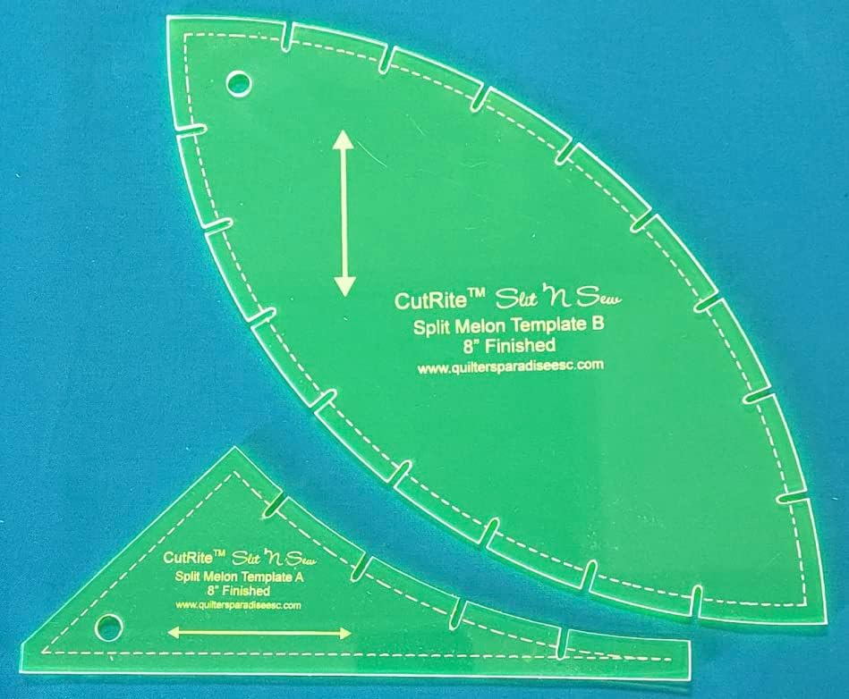 CutRite Slit N Sew Split Melon 8in Finished Template Set