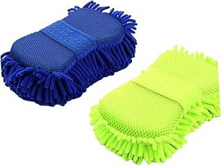 ERINGOGO 2 Peças Luvas Para Limpeza De Microfibra Luvas De Lavagem De Carro Luvas De Limpeza Luvas Automotivas Luvas De Microfibra Luvas De Lavagem Automática Esponja De Carro Luvas De