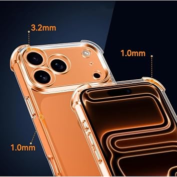 Apple iPhone 17 Pro ile Uyumlu Kamera Korumalı Airbag Antishock Köşe Korumalı Şeffaf Silikon Kılıf