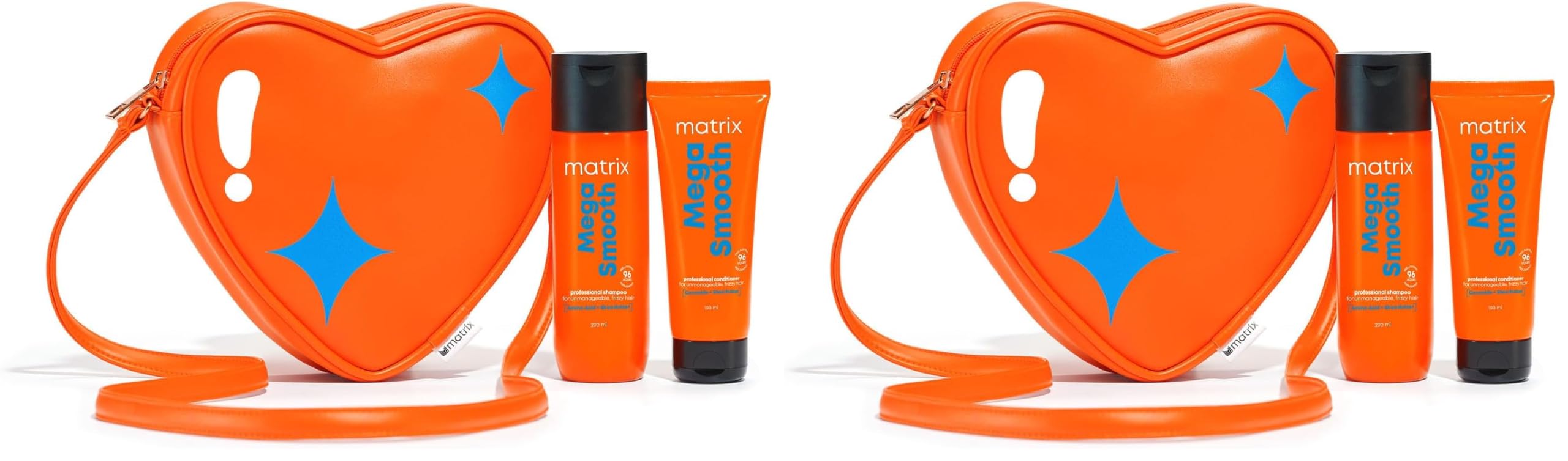 Matrix Mega Smooth Combo for Frizzy, Unmanageable Hair | Defy Frizz for 4 Days* | with Shea Butter and Amino Acid, Professional Anti-Frizz Shampoo + Conditioner + FREE Sling Bag (Pack of 2)-image-20