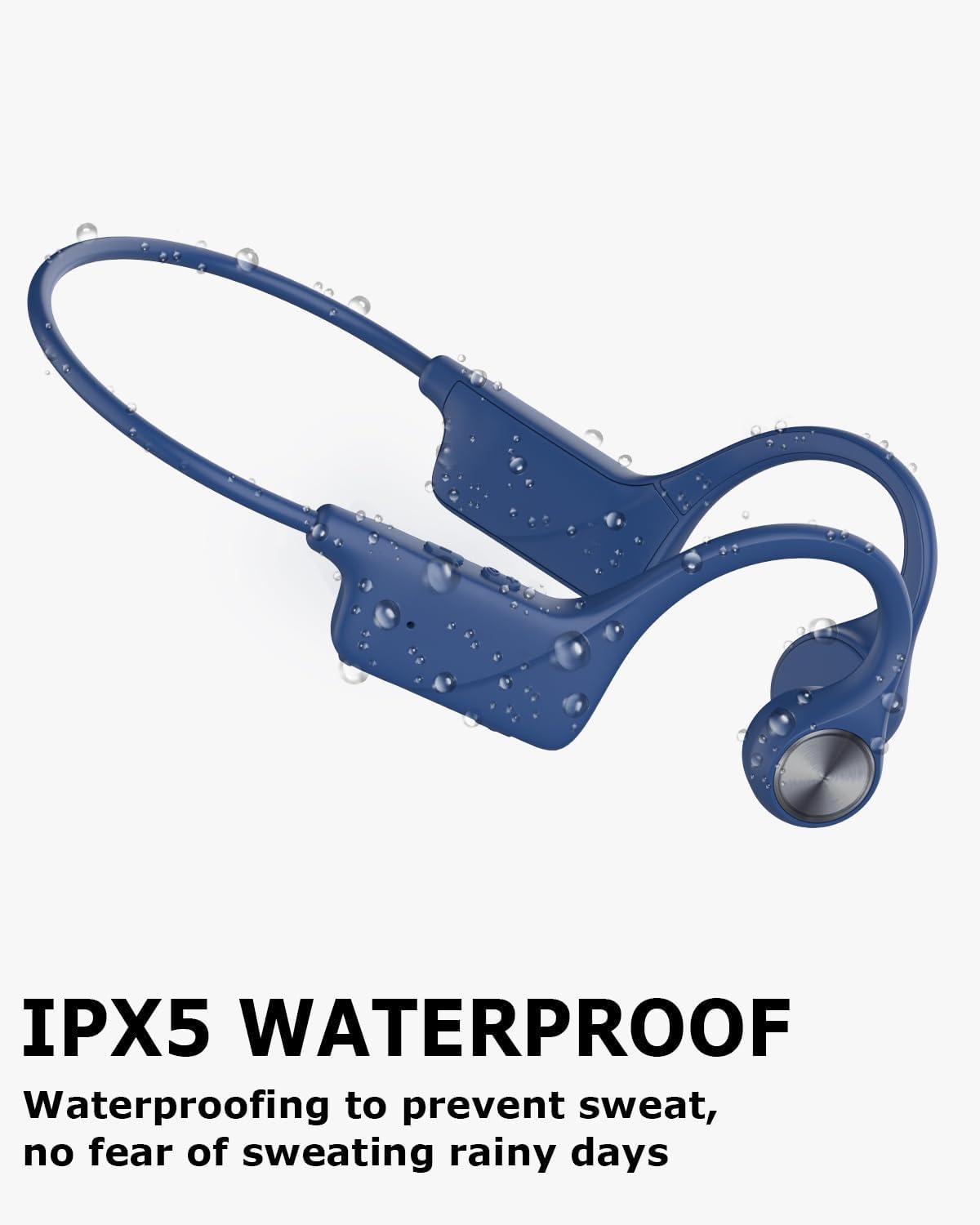 SANOTO Zwemhoofdtelefoon, IPX8 Waterdichte Bone Conduction Headphones Bluetooth 5.3, 16GB MP3 Speler, Willekeurige Sequentiële Weergave, Automatisch Opslaan, Geschikt voor Zwemmen, Hardlopen, Fietsen