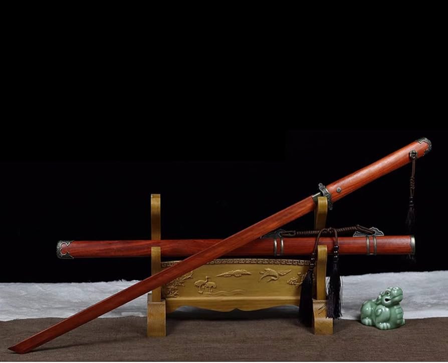 直刃の木製鞘付き刀 Amazon.co.jp: 天然木サムライ直刀 鞘付き 100cm 手作り刀 木製