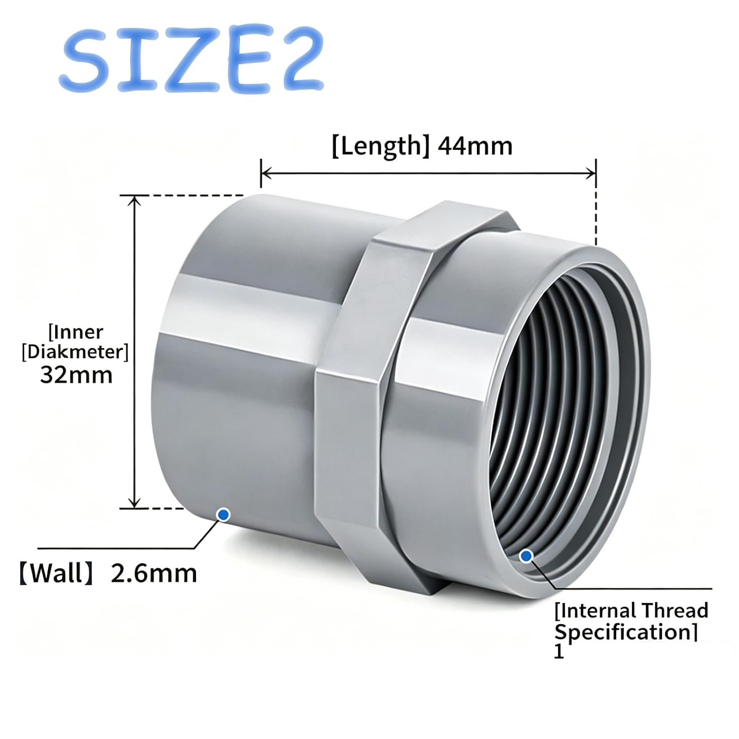 1 Inch Stainless Steel Filter Cover Connected to DN25 Grey PVC Filter Water Pipe, 1 Pcs PVC Vent Cover with Stainless Steel Screen for Remove Debris Trash and Reduce The Ingress of Solids