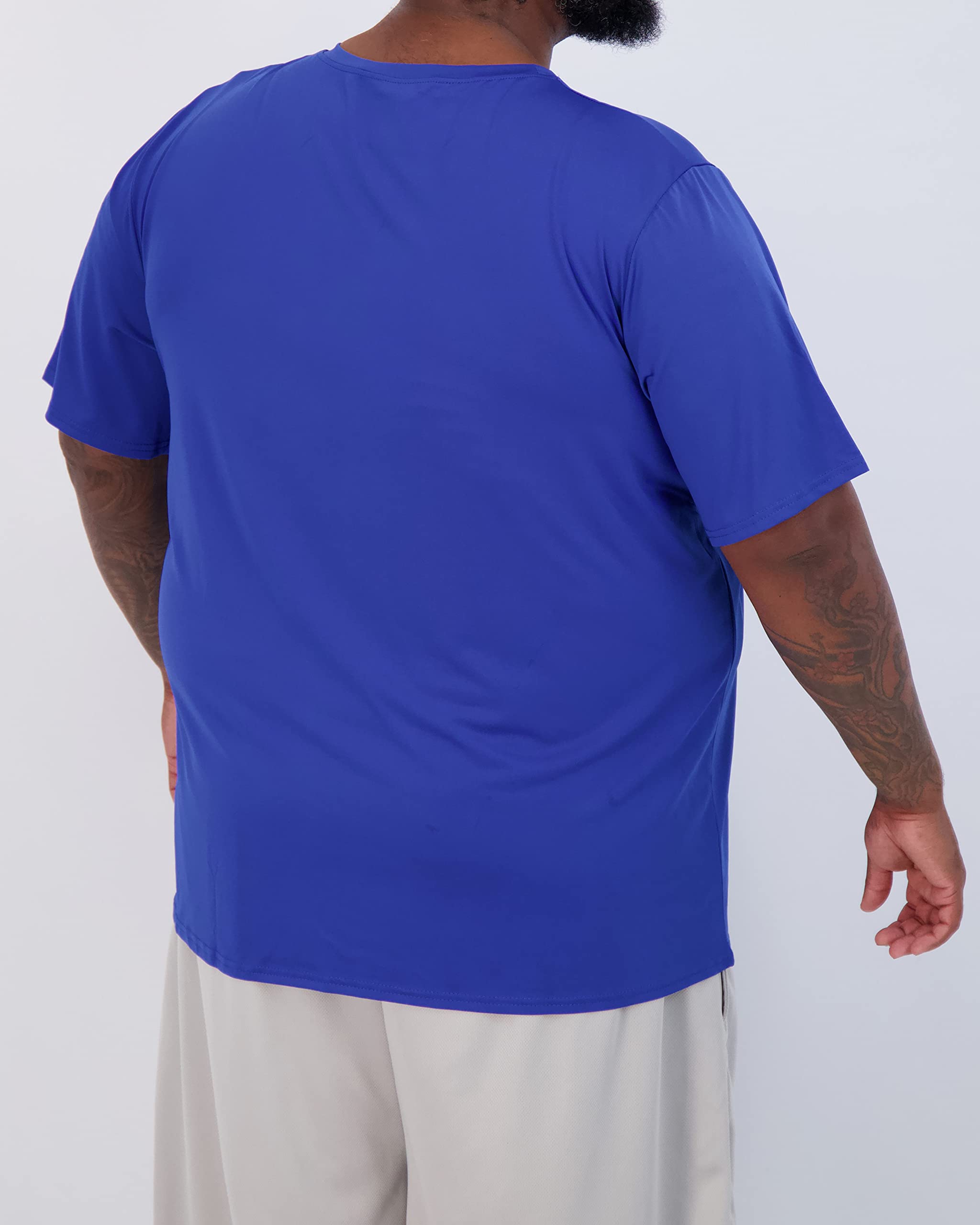 3 Pack Men’s Big and Tall Tech Stretch Short Sleeve Crew Quick Dry Fit