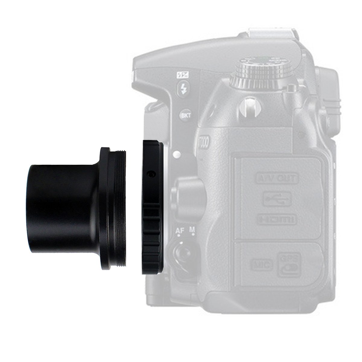 Svbony Adattatore Telescopio Fotocamera, 1,25" Anello Adattatore Telescopio, Tutto Metallo Anello T2 Compatibile con Nikon SLR/DSLR