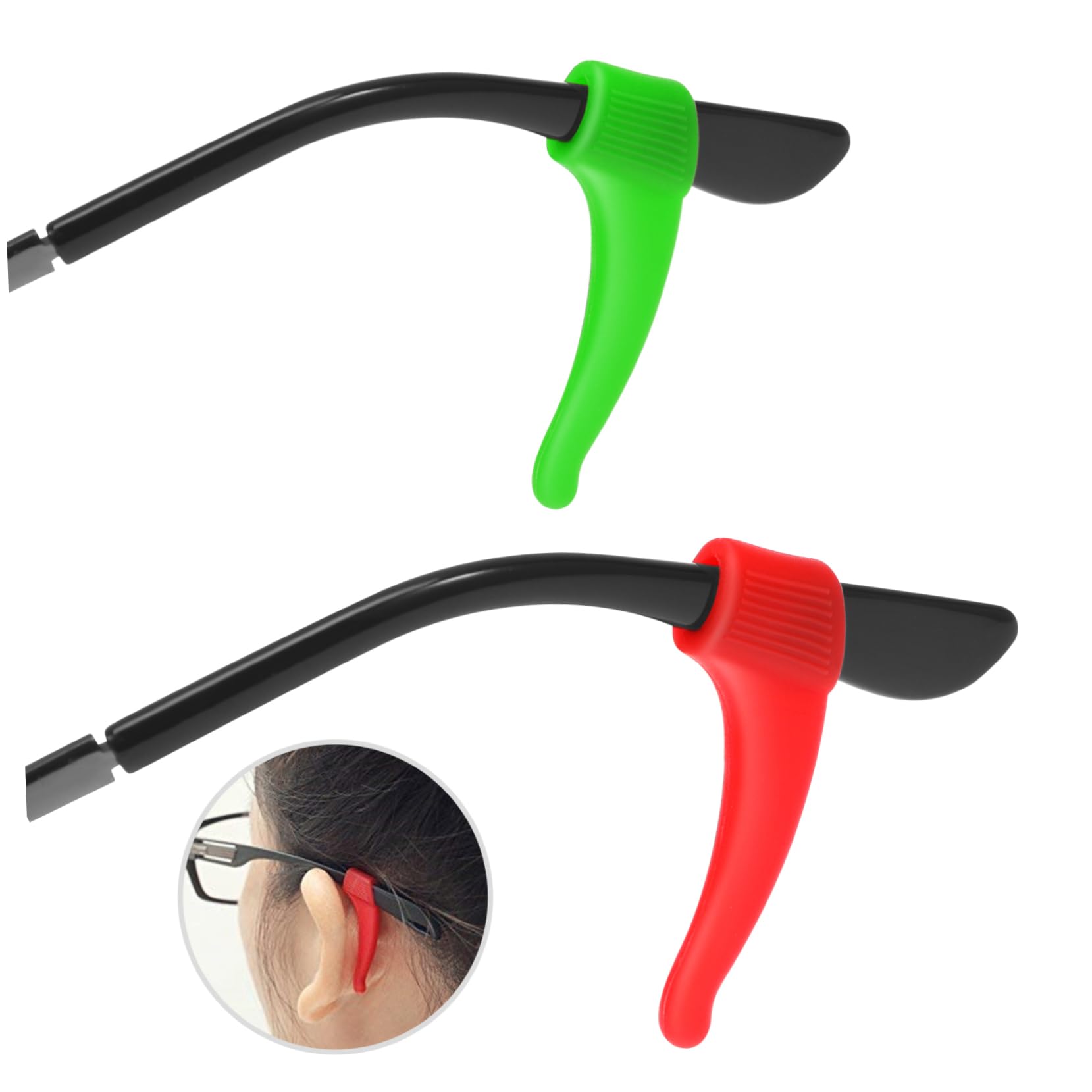 LALAFINA 12paire Patins Silicone Antidérapants Pour Lunettes Accessoires De Maintien Pour Outdoor Et Sports