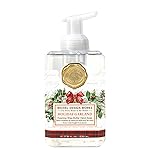 Michel Design Works Foaming Hand Soap, Holiday Garland, Beautiful Square Container with Pump