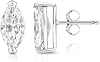 Diamond Wish 14k White Gold Marquise Cut Diamond Stud Earrings V-End Prong 12 cttw, H-I, I1-I2
