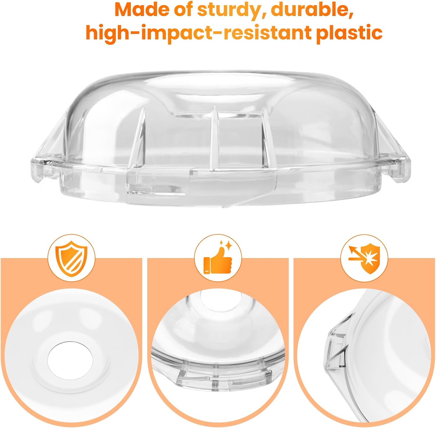 106458S Cutter Bowl Lid for Robot Coupe R2 R2B R2N,R2 Dice,R101B Food Processors,106458S Food Processor Cover Replacement for Robot R2 Top Lid Coupe Food Processor Lid