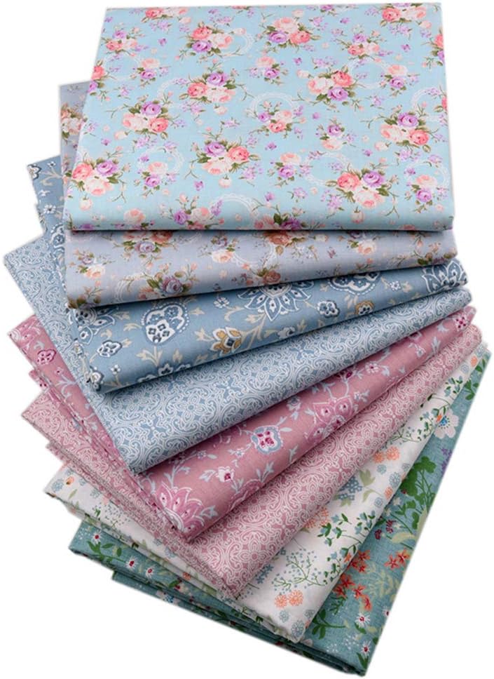 Vintage Floral Fat Quarters Fabric Bundles, Precut Quilting Fabric for Sewing,18"x22"