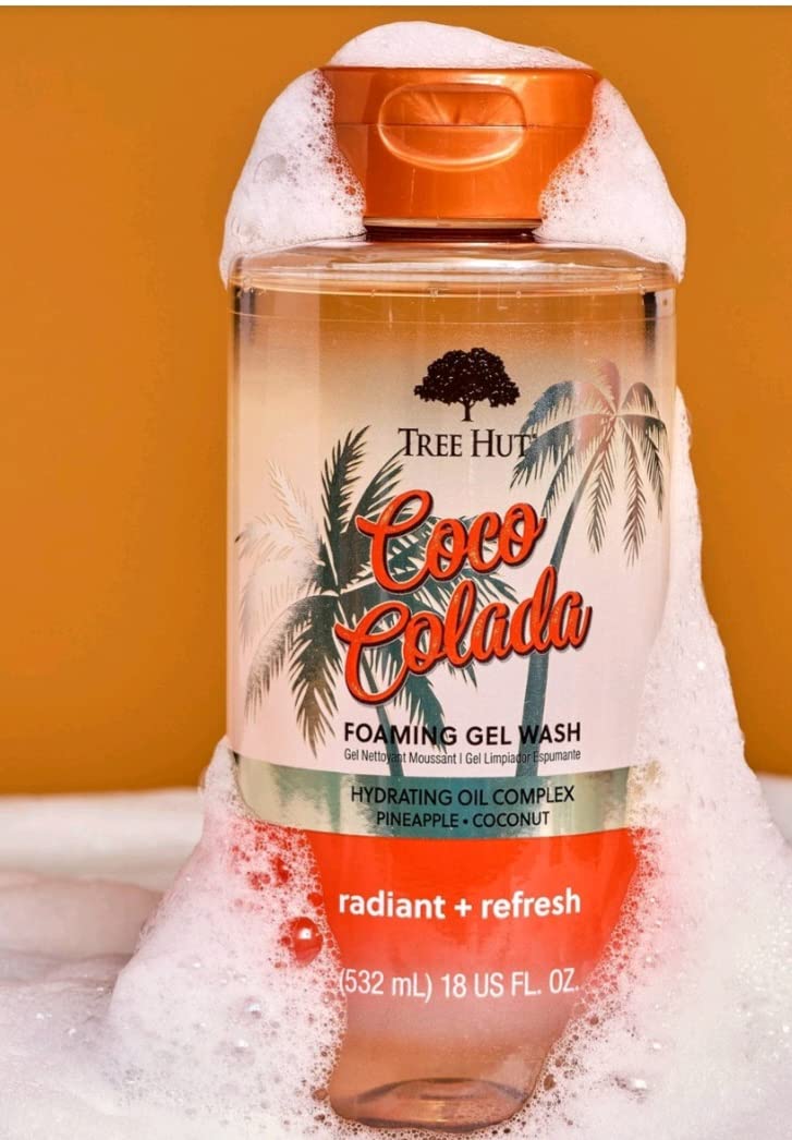 Tree Hut Coco Colada Foaming Gel Body Wash, Watermelon, 18 fl oz, Packaged with BRYANT DESAI SUPPLIES Pen