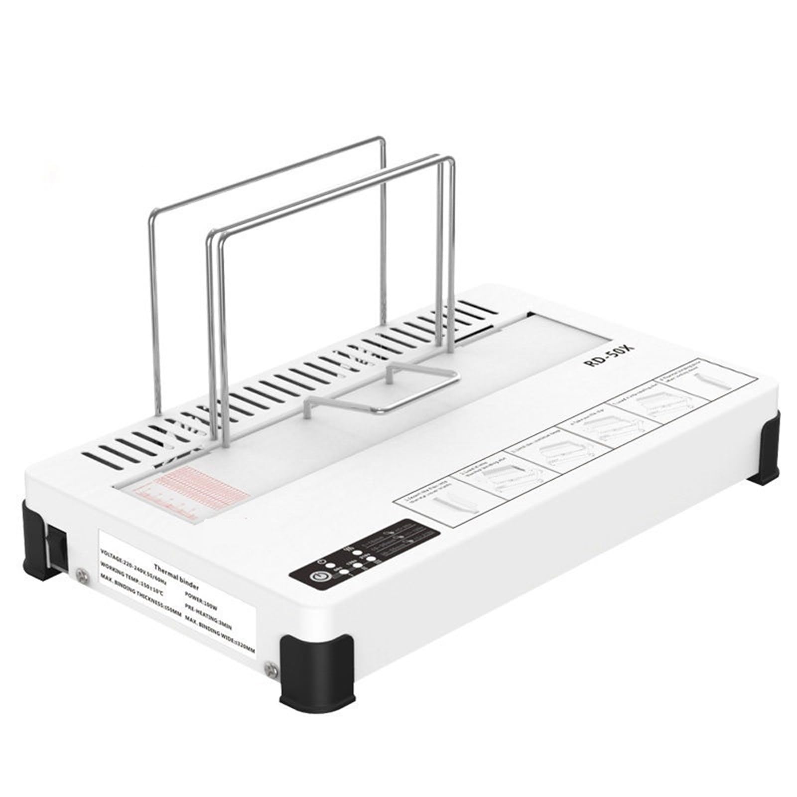 Rilegatrice, Rilegatrice automatica for colla a caldo A4 Rilegatrice wireless File Rilegatrice for libri finanziari Raccoglitore for ufficio 1pz