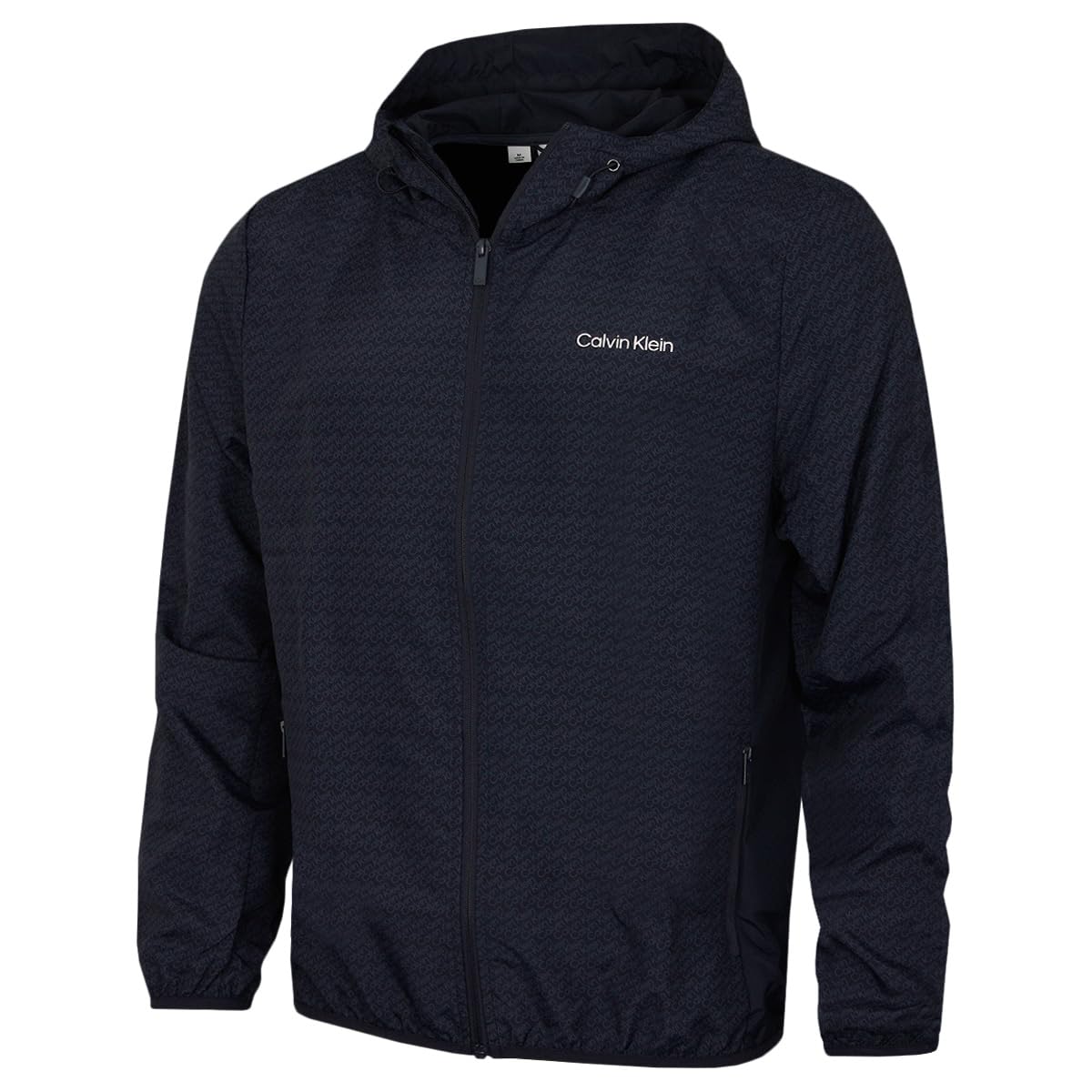 Calvin Klein Mens Printed Windbreaker Jacket - Navy - L
