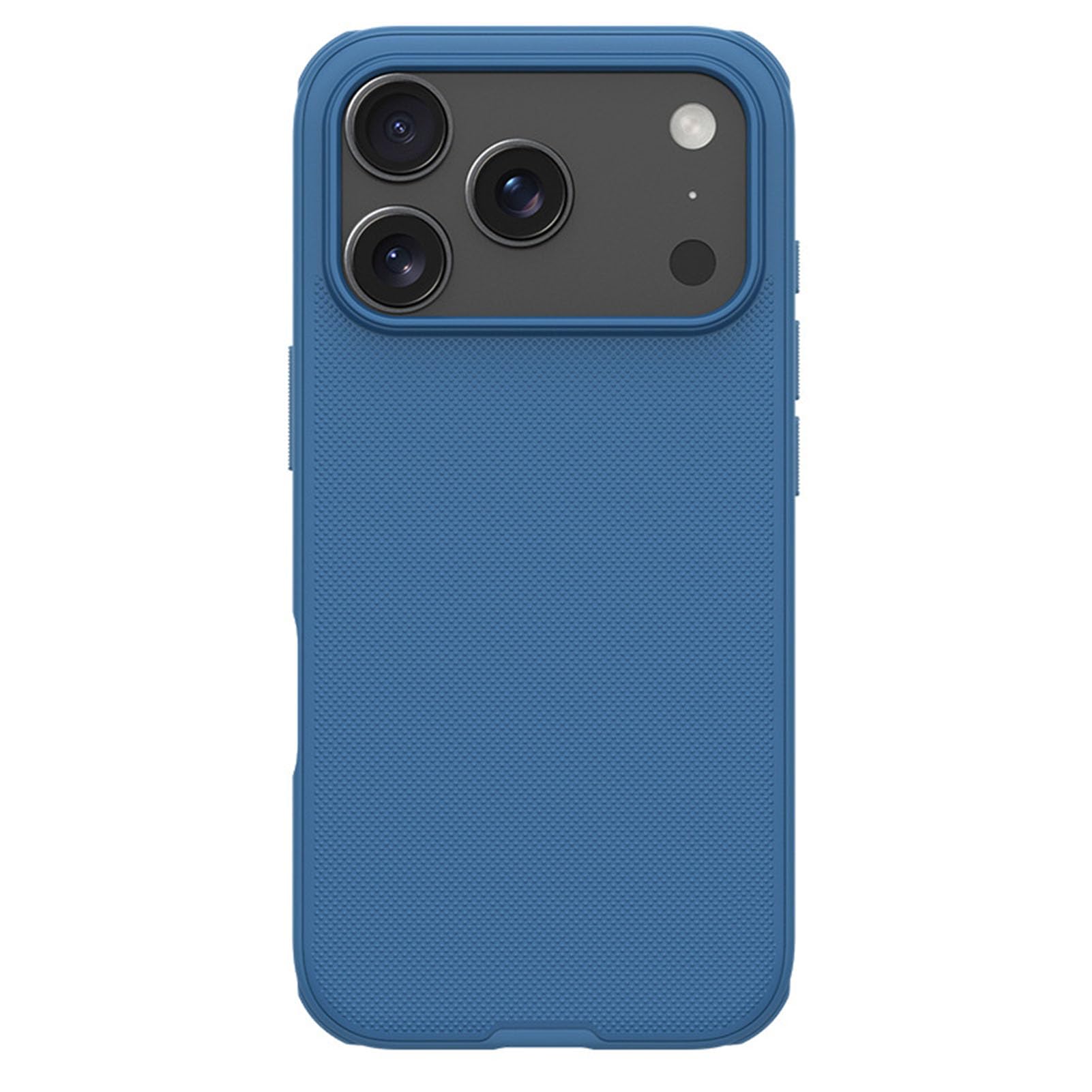 Coque arrière iPhone 17 en PC bleu minimaliste haute finition
