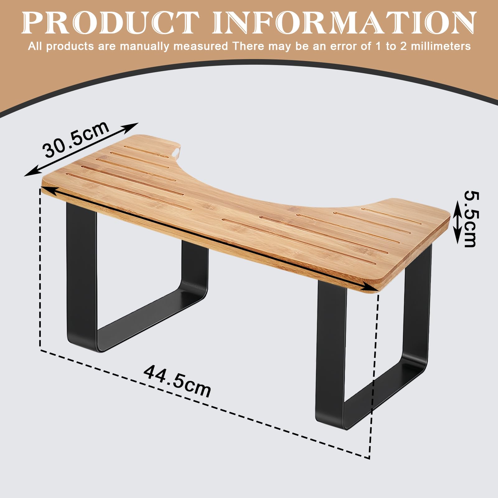 PORFOYO Sgabello WC per adulti, ergonomico, in bambù e antiscivolo, per seduta naturale, per bagno contro stitichezza ed emorroidi, per adulti e bambini