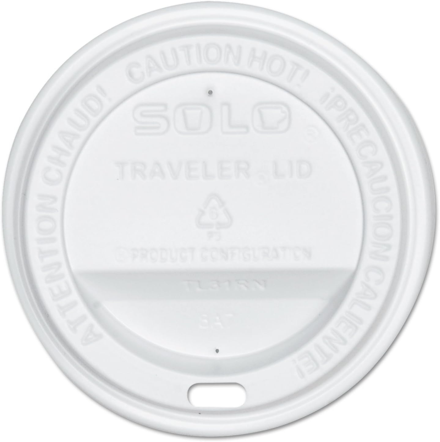 SOLO OFTL31-0007 White Traveler Cappuccino Style Dome Lids for 10oz SQUAT Hot Cups such as 410W, 410SI, 410MS, 410SM, 410RC, 3.4"x0.7" (Case of 300)