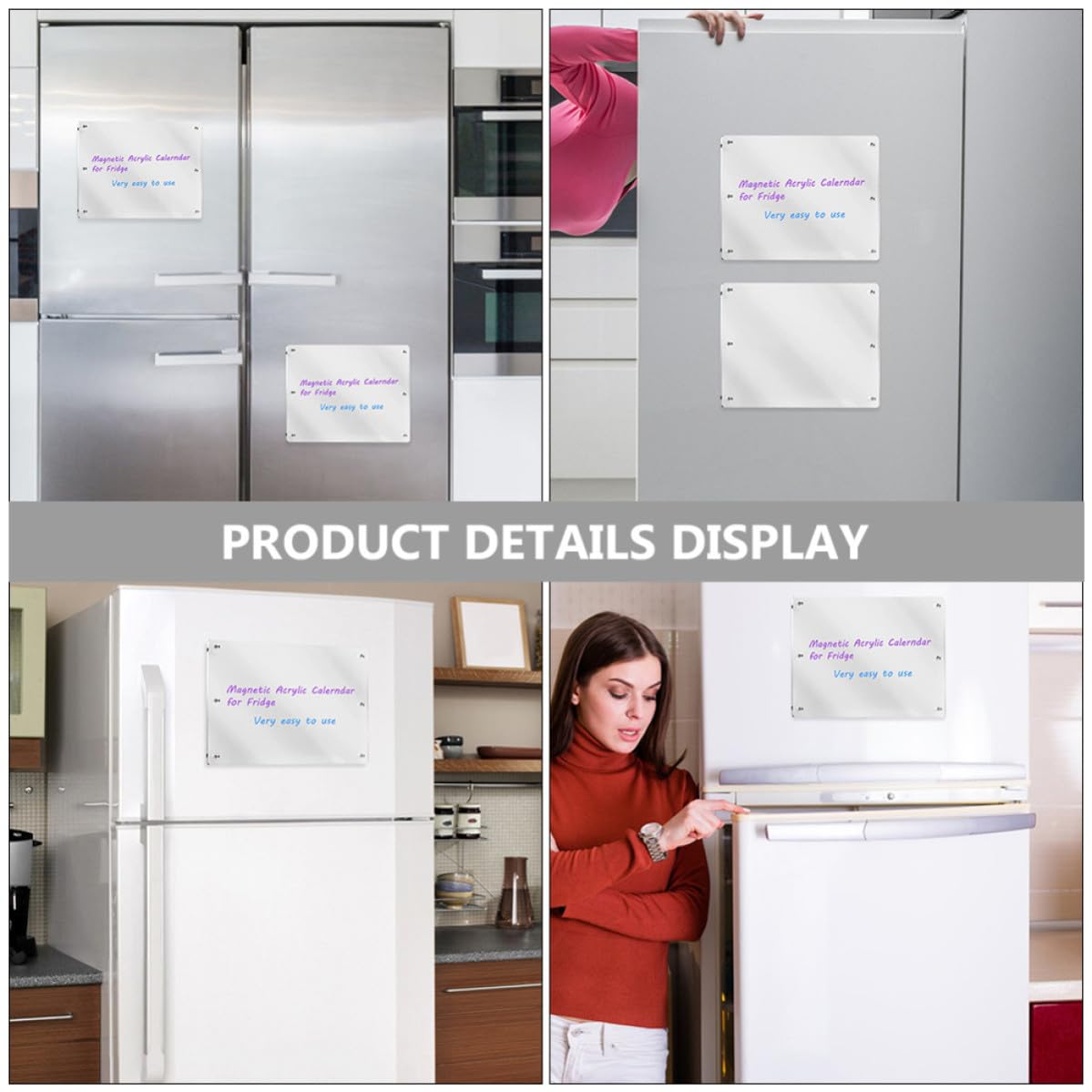 2 Stück Magnetische Whiteboard Tafel für Transparente Acryl Planung