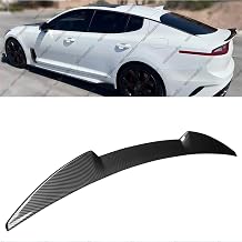 Rear Spoiler Compatible with 2018-2024 Kia Stinger, Trunk Exterior Duckbill High Kick Tail Deck Lid Wing Lip Splitter Fits for 2.0L, Premium, GT, GT-Line, GT1, GT2 Carbon Fiber Pattern