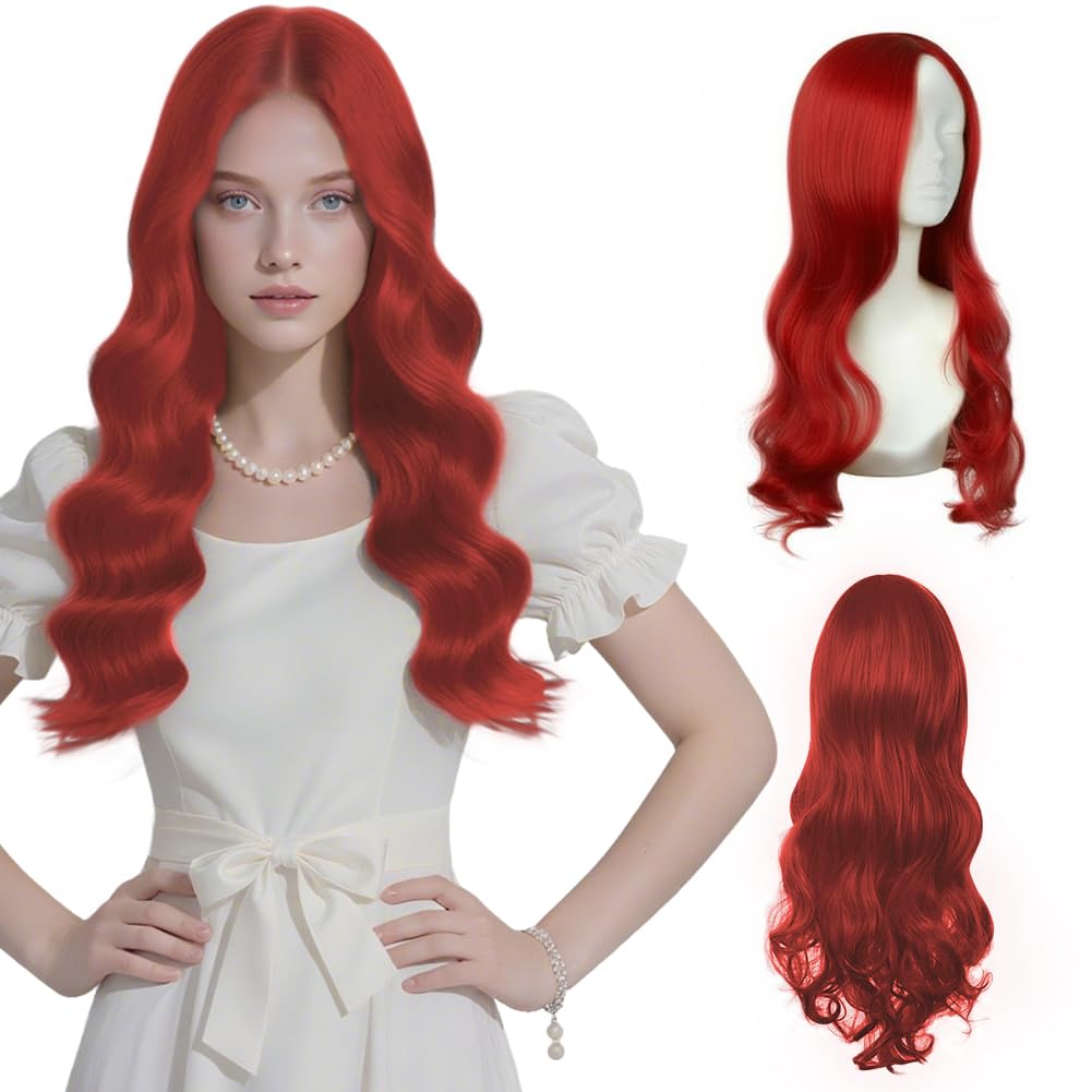 AUYAO Długie kręcone kręcone włosy, 2 szt. długa peruka, 66 cm / 26 cali, kręcona peruka z siatką do peruk, peruki z długimi falami peruka syntetyczna do Cosplay, imprezy, codziennego użytku