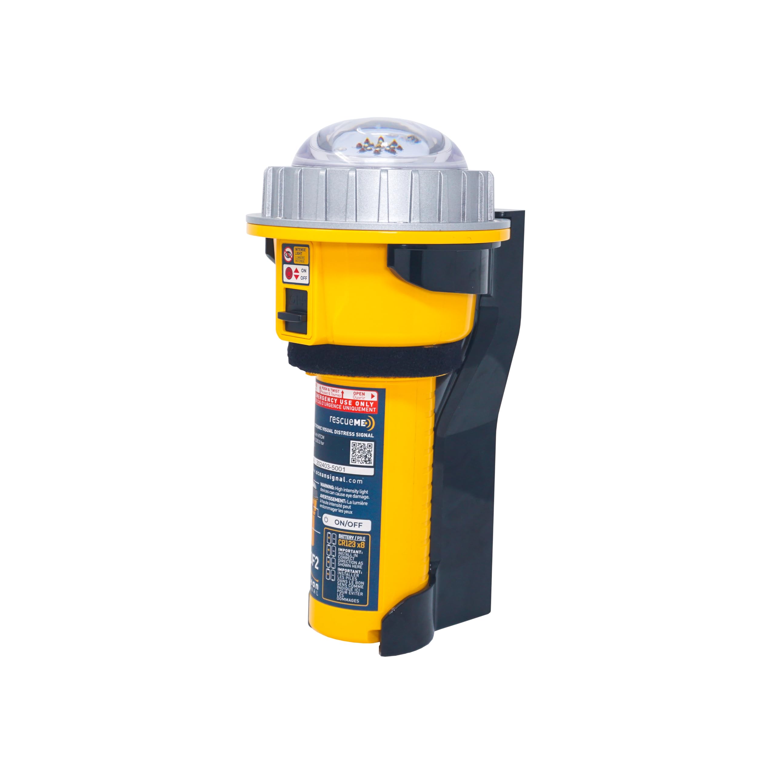 Ocean Signal rescueME EDF2 Elektronische LED-Seenotfackel: Pyrotechnik-Alternative – SOS-Signal & Infrarot IR – Wasserdichtes Notlicht für Boot & Marine – Ersatz für Handfackeln – [Energieklasse B]