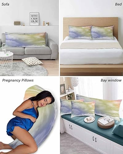 Miniatura 6 de Fundas de almohada abstractas de nubes degradadas tamaño King, fundas de almohada suaves decorativas para sofá y sillón, funda de cojín lumbar con