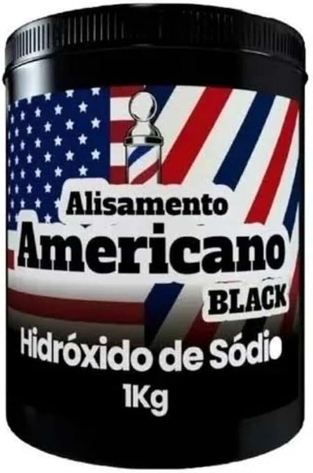 Alisante Masculino Americano Profissional 1KG Resultado Rápido e Aparência Natural (1, PRETO, 1KG)