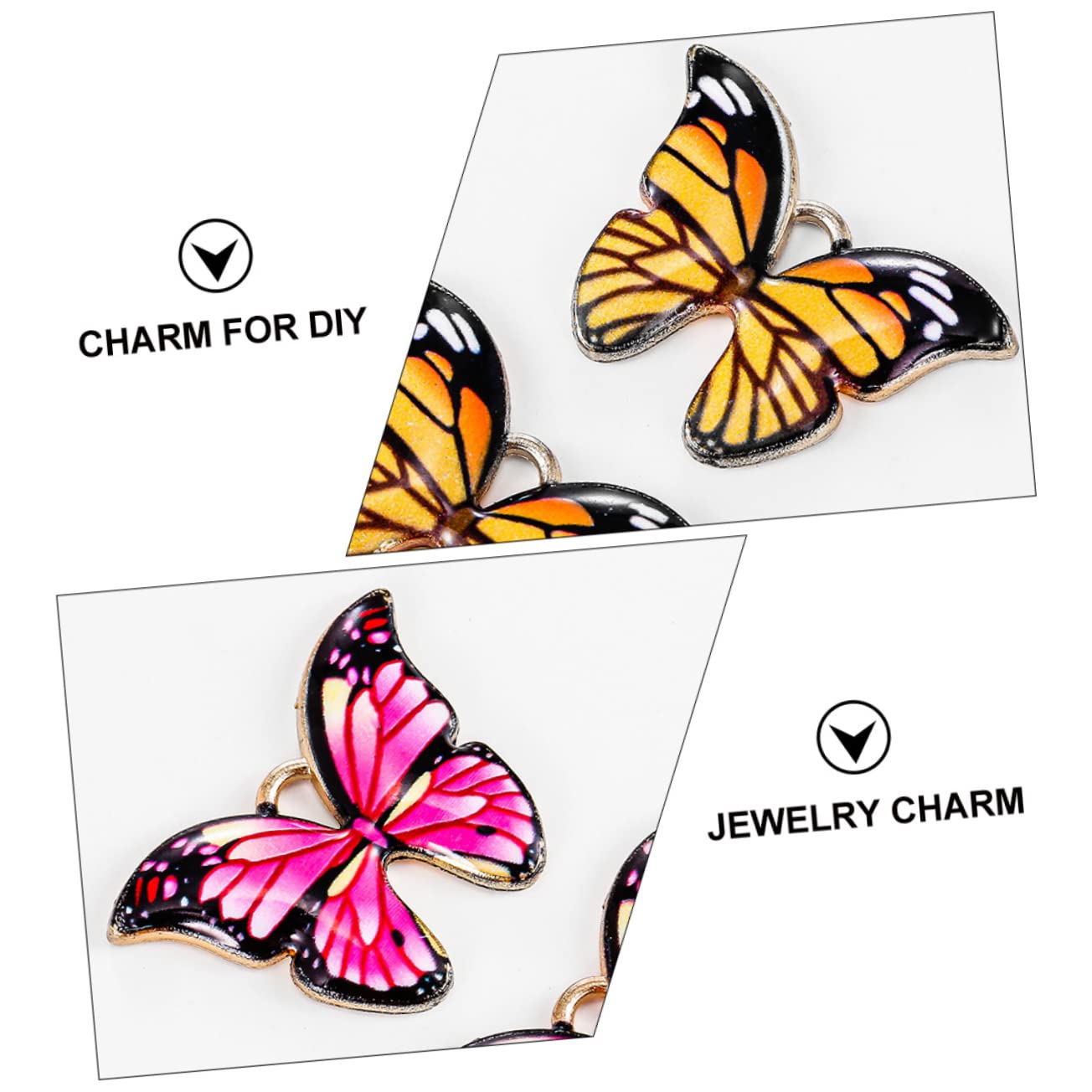 VILLCASE 72 Pcs Farfalla Pendente Di Goccia Di Olio Chic Pendenti Dei Monili Fascino Per Fai Da Te Pendente Per Fai Da Te Fascino Per La Creazione Di Gioielli Fai Da Te Rifornimenti Del