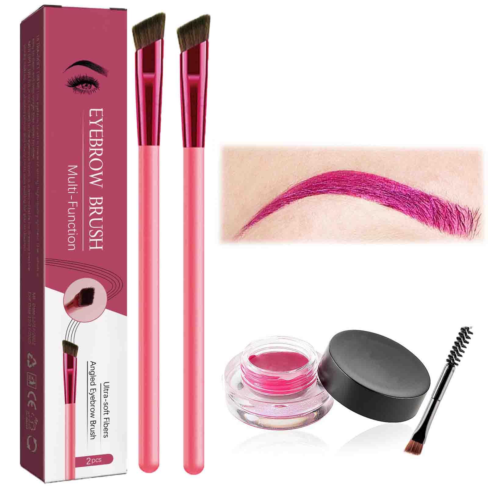 Anjoise Microblade Brow Pen, Home Eyebrow Care Kit 4d Laminated, 4d Laminated Brow Starter Kit, 4d Hair Stroke Brow Stamp Brush with Waterproof Eyebrow Gel (08#)