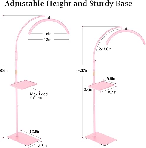 Miniatura 3 de Luz de pestañas para tecnología de pestañas con bandeja, luz de media luna para pestañas y esteticistas, lámpara de pestañas LED para extensiones de