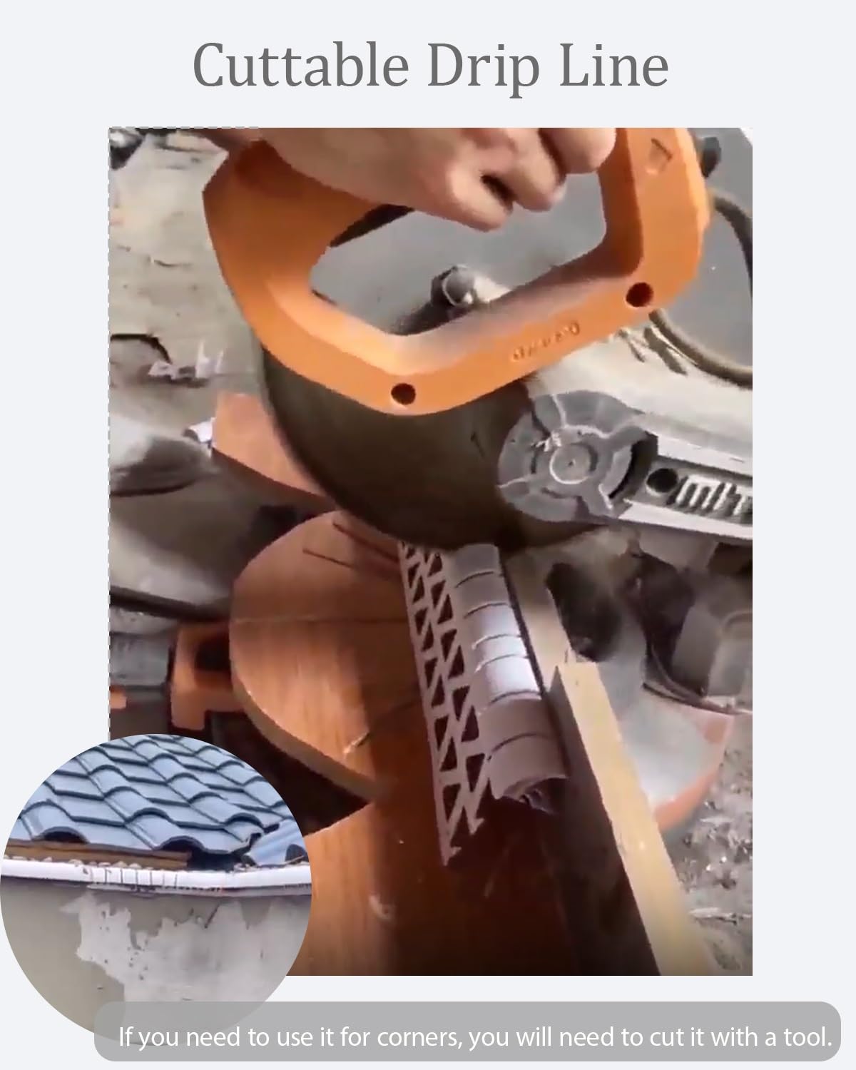 Moldura decorativa para canalón de lluvia para bajante y protección de ventanas