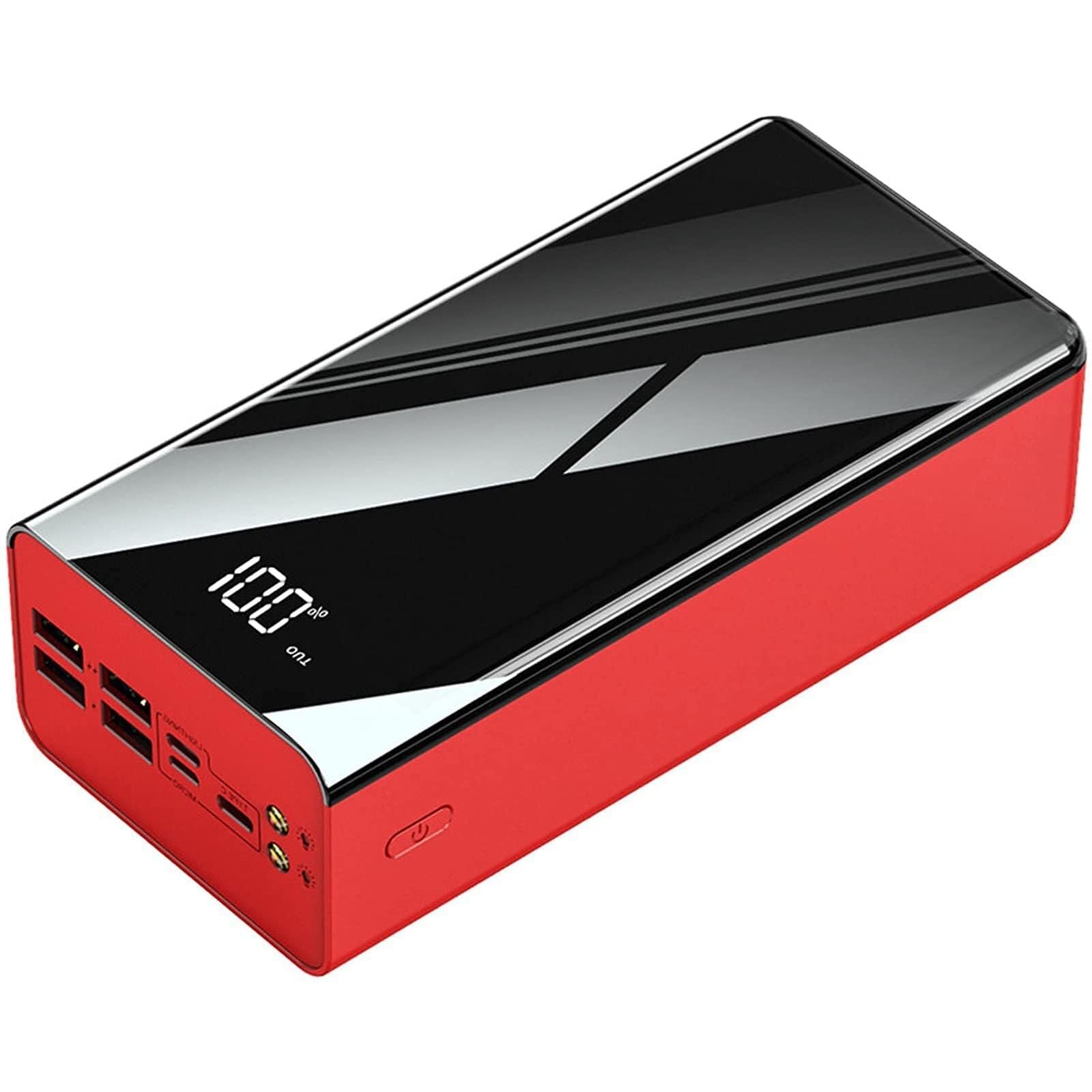 Batería externa de 50000 mAh, gran capacidad, cargador portátil, 4 baterías externas USB con 3 entradas [tipo C y micro USB] batería de respaldo para teléfono