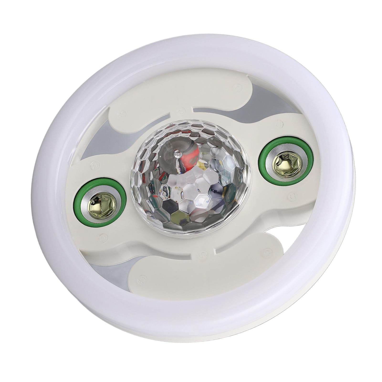 Luce Musicale LED Bluetooth E27 con Doppi Altoparlanti Ed Effetti RGB per Riunioni di Famiglia, Lampada Wireless da 48 W