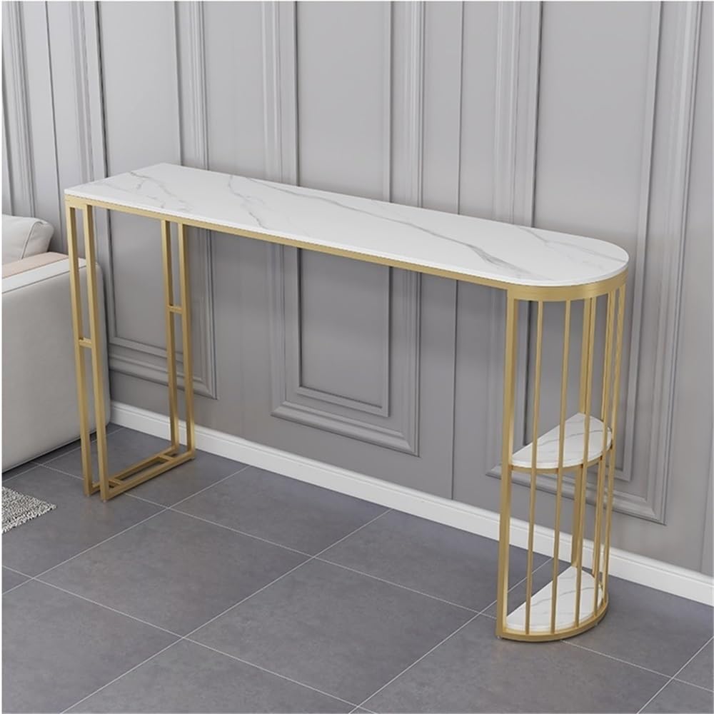 Table de Bar Table de Bar légère et Luxueuse en Bois Roche, Table Cuisine Salle à Manger Simple Haute avec Pieds Robustes(Petit)