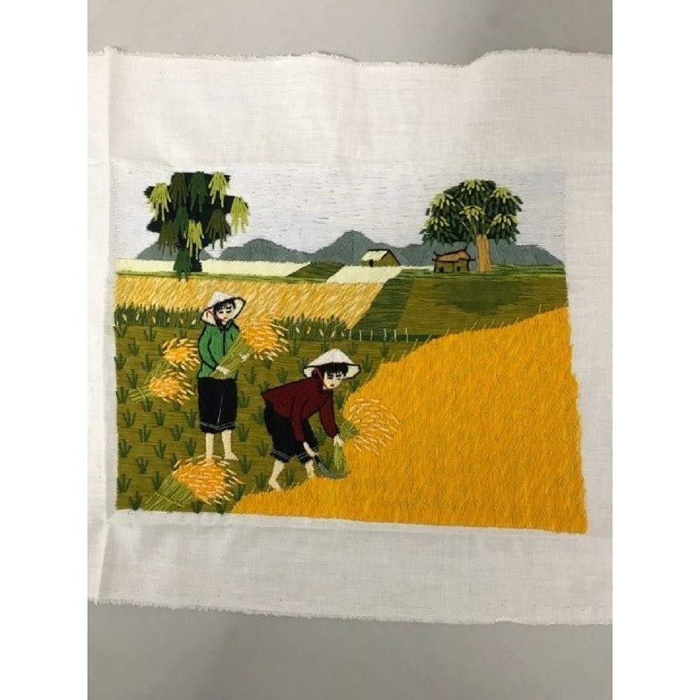 ベトナム刺繍絵　Vietnamese Coutryside ベトナム刺繍絵 Vietnamese Coutryside - メルカリ