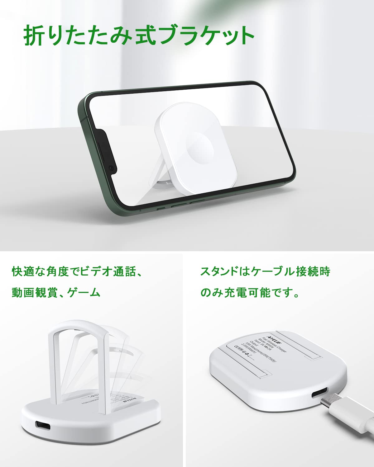 マグセーフ充電器 LA400K コペン スマホホルダー ワイヤレス充電器 MagSafe/マグセーフ
