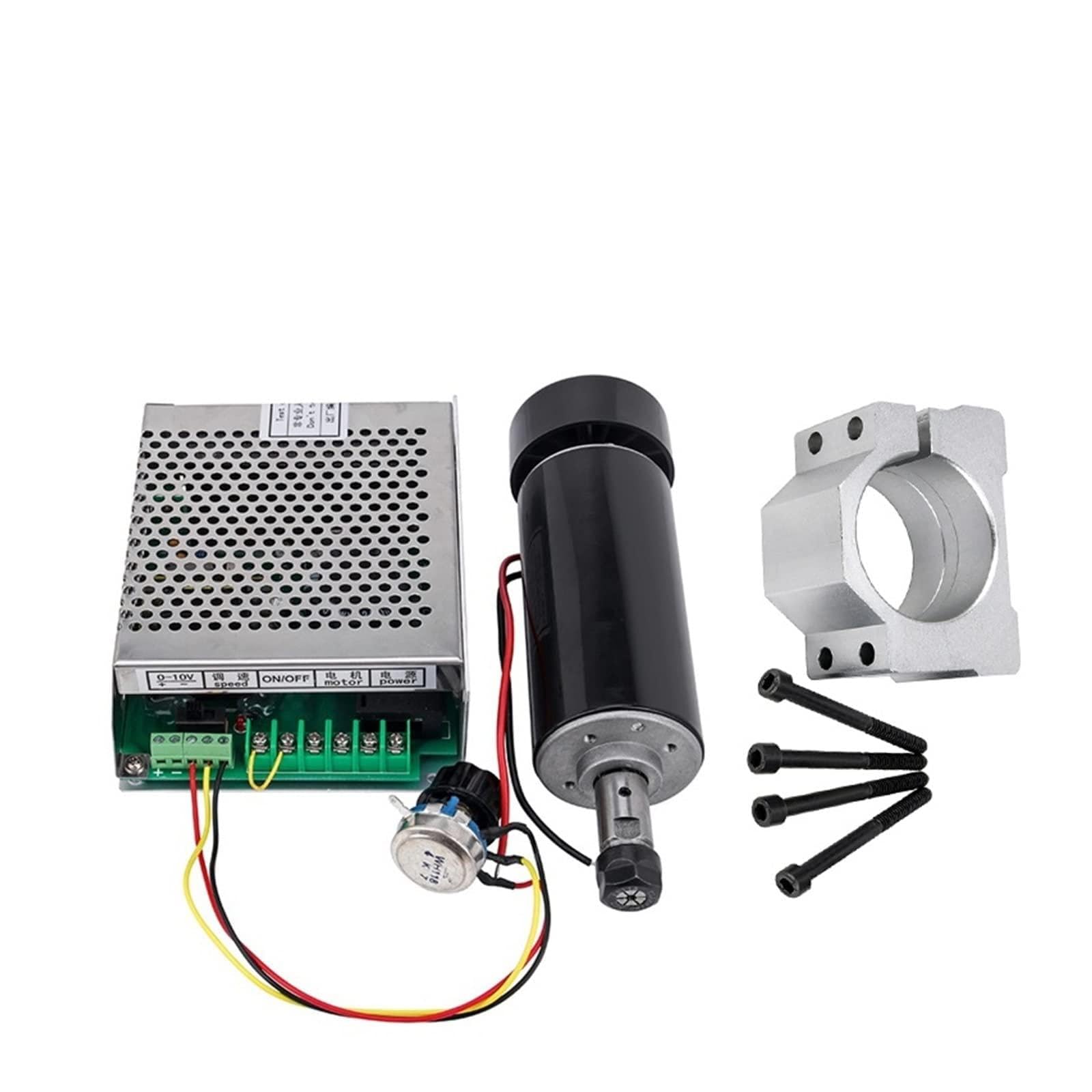 Mooilko 10Tons 5Tons Cnc Spindle Motor 0.5Kw Air Cooled Spindel Er11 Chuck 500W + 52Mm Clamp + Power Supply Speed Governor For Pcb Engraving Smooth Running(10Tons 5Tons)