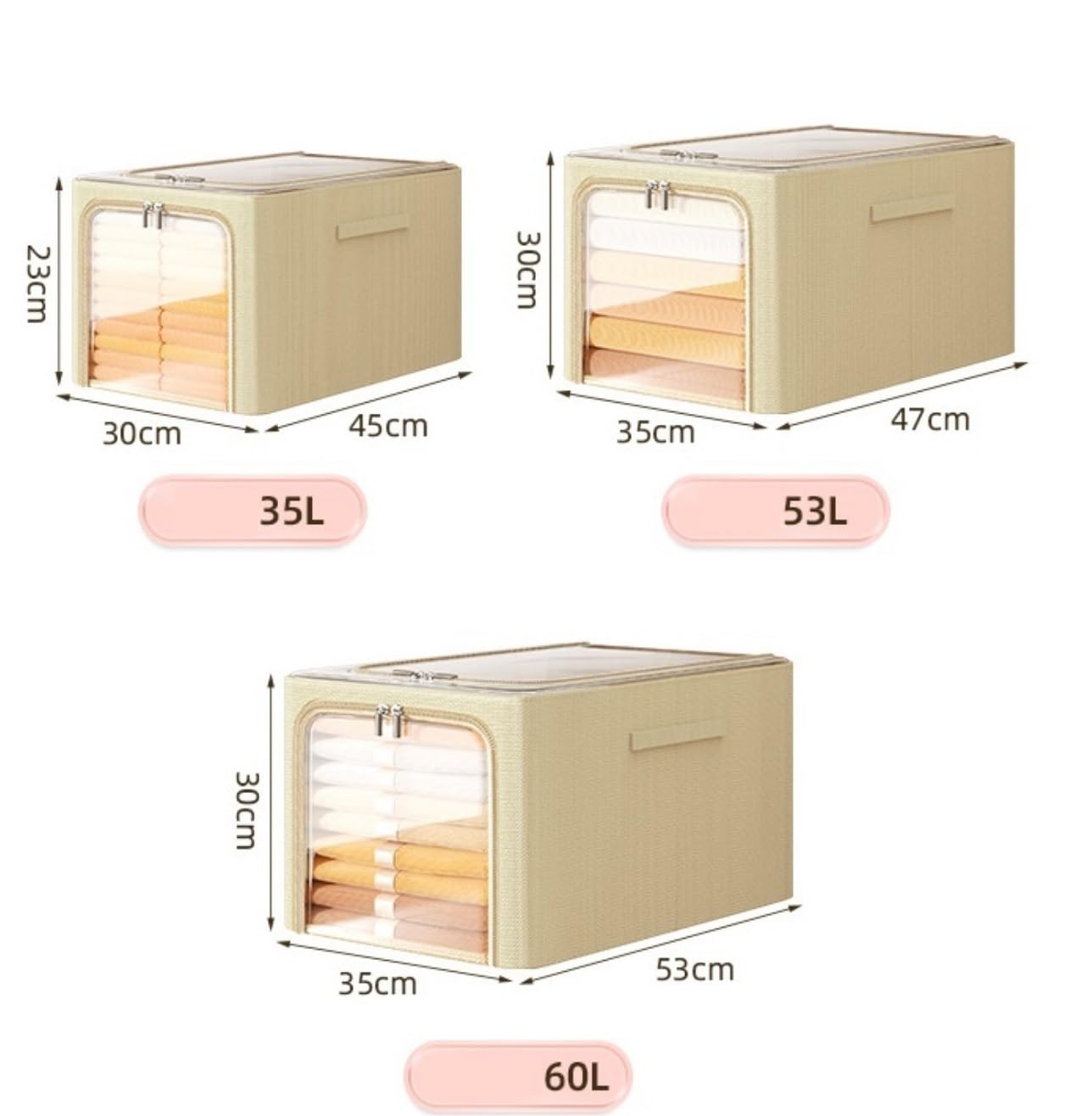 Kleider Aufbewahrungsbox Kleideraufbewahrung Zusammenklappbare Organizer Für Kleidung Mit Durchsichtigen Fenstern, Decken-Aufbewahrungsbeutel, Behälter Aufbewahrungstasche Kleiderbox ( Color : G2 , Si