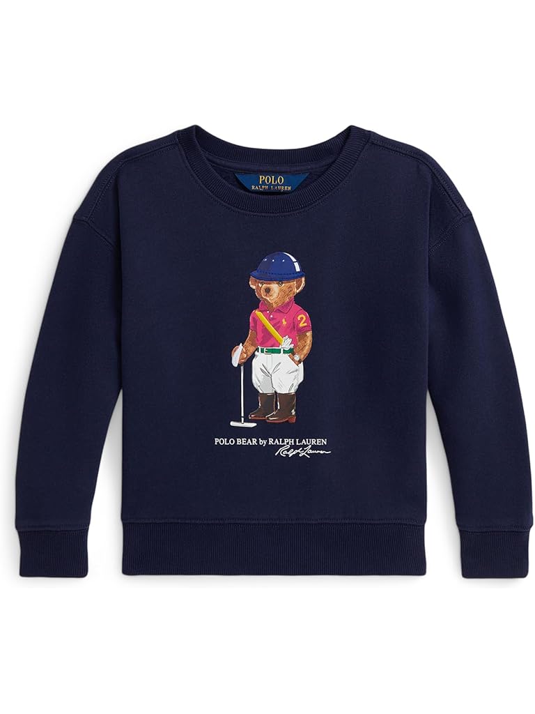 Navy Polo Ralph Lauren Polo Bear Fleece Boxy Sweatshirt (Toddler/Little Kid)