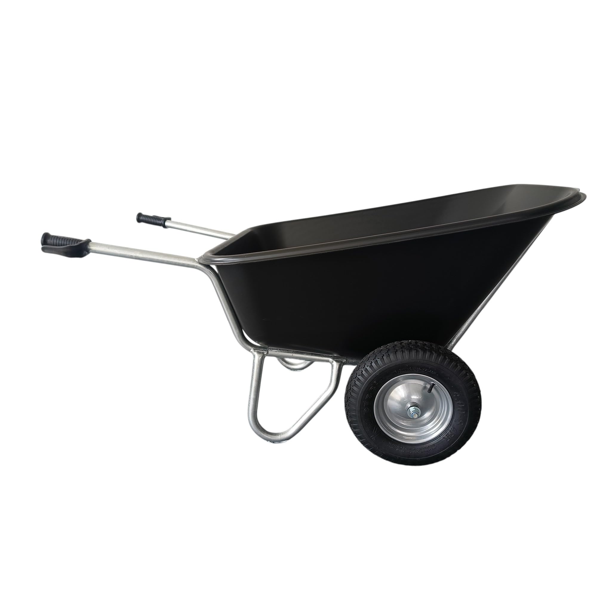 Schubkarre Agro 290L Schubkarre 290 Liter bis 250kg Luftreifen mit Stahlfelge verzinkt Garten Bauschubkarre Gartenschubkarre 2 Rad 400-8 Silber 4PR Luft