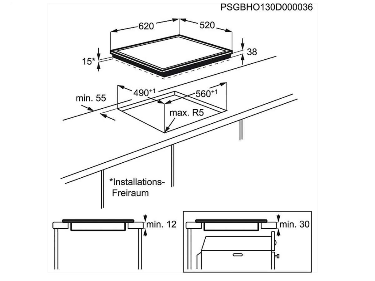 AEG HK654070FB Autarkes Kochfeld/Strahlenbeheizt/Slider-Bedienung / 60 cm/Facetten-Design / 4 Kochzonen/Bräterzone/Kindersicherung