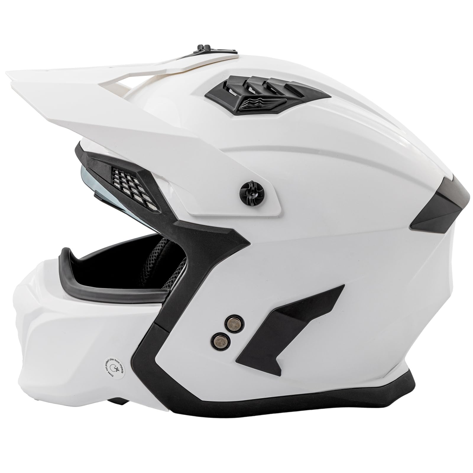 A-Pro Casco Moto Jet Cafe Racer Omologato ECE 22-06 Parasole scooter Bianco XL